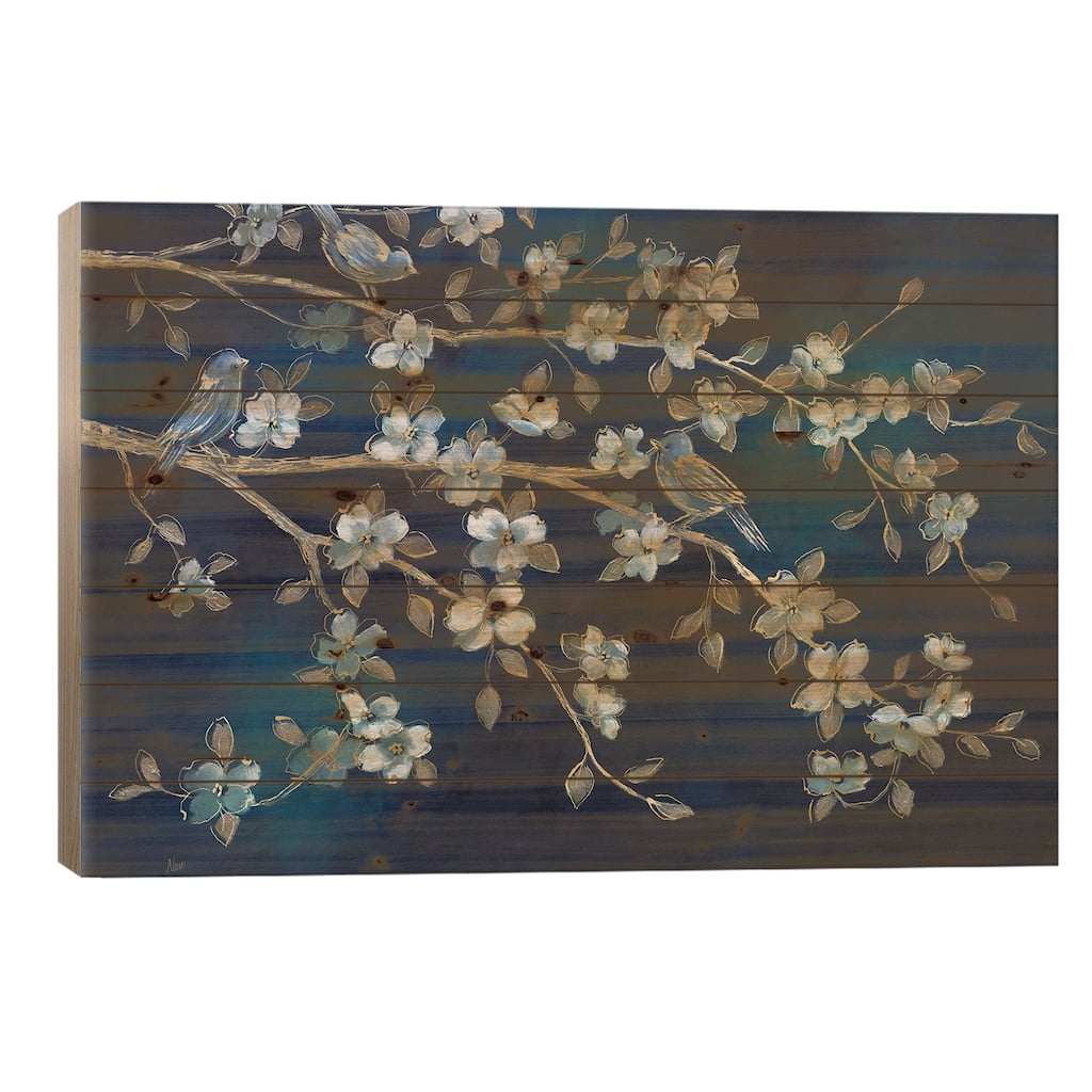 Bluebird Conference Print On Wood by Nan - Multi-Color