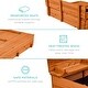 preview thumbnail 4 of 5, Kids' Outdoor Wooden Sandbox Large, Cedar Wood with Foldable Bench Seats and Sand Protection, Bottom Liner Included