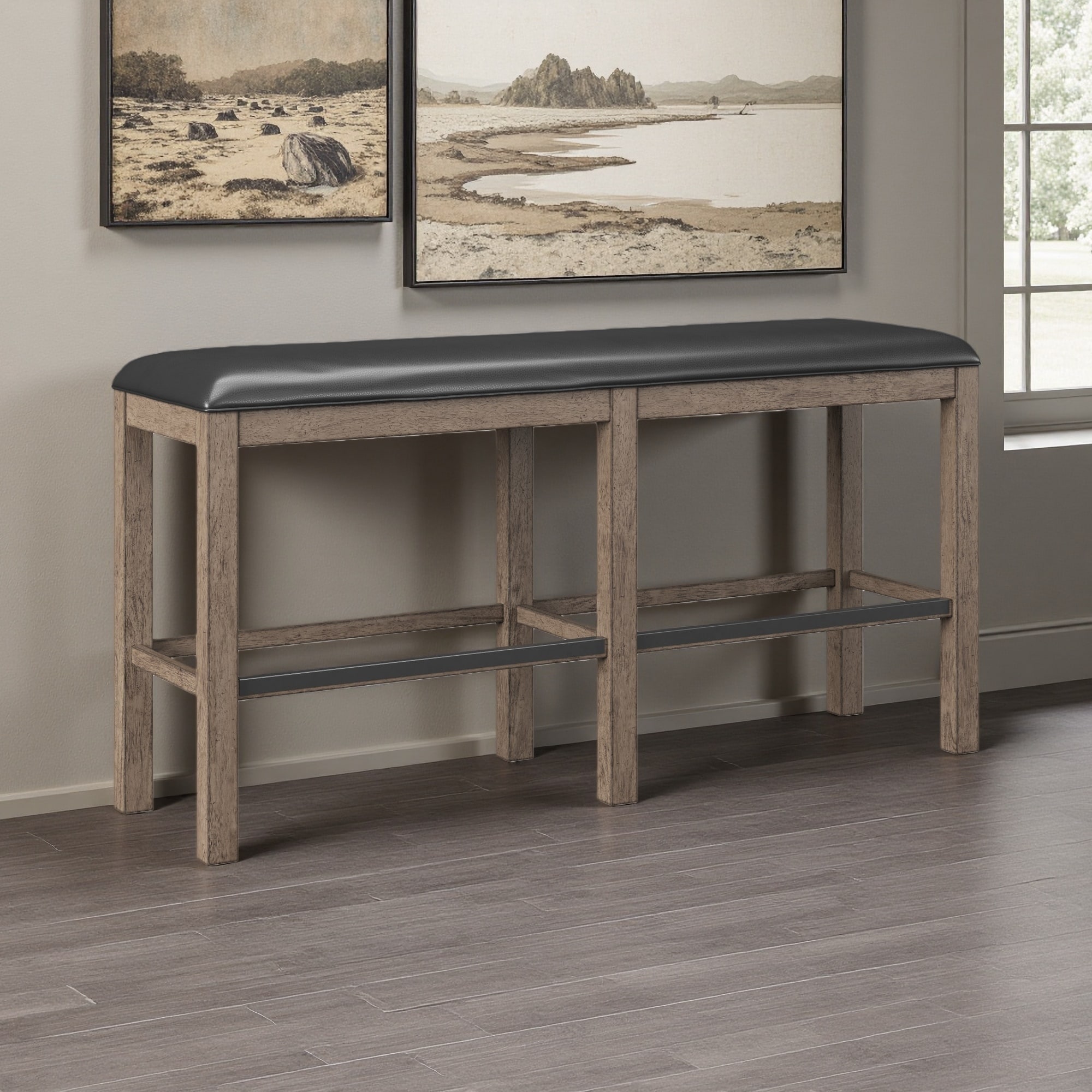 60"L Bar Height Casual Dining Bench