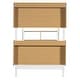 preview thumbnail 12 of 12, White Twin Over Twin Metal Bunk Bed with Storage Space, Ladder and Full-Length Guardrail