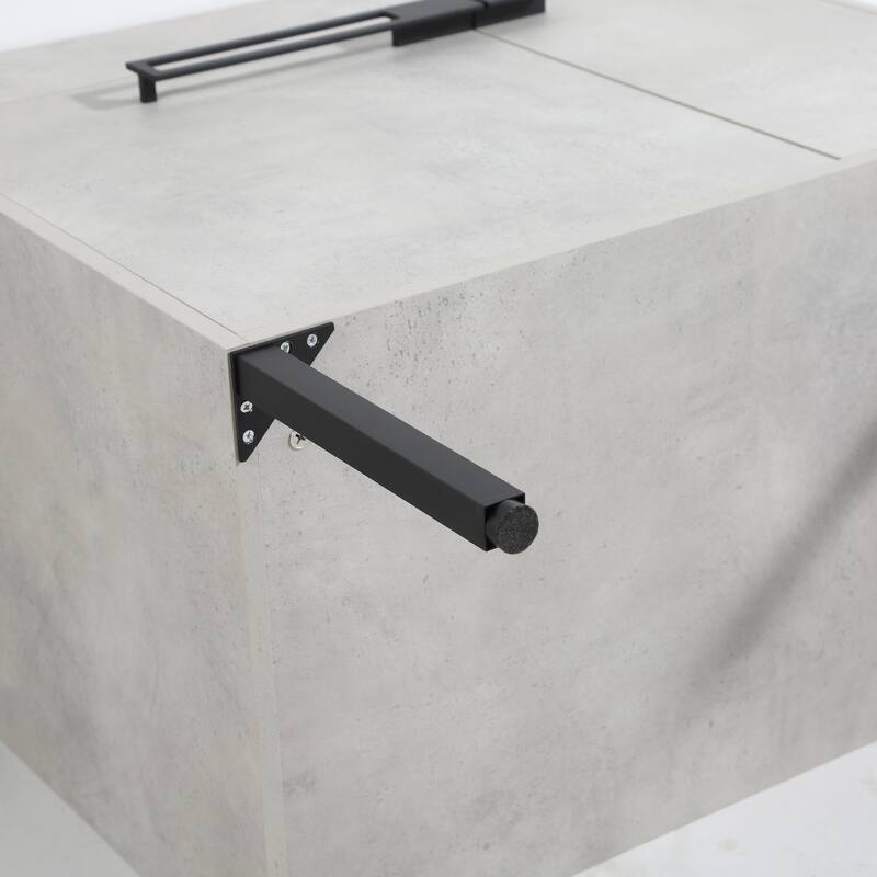 24 Inch/30 Inch /36 Inch Bathroom Vanity W/Sink Freestanding/Wall Mounted Vanity Ceramic Sink Set With Adjustable Shelf