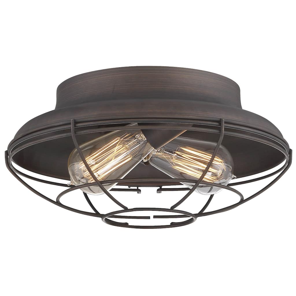 Millennium Lighting 2 Light 12" Wide Outdoor Flush Mount Bowl Ceiling