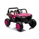 preview thumbnail 9 of 13, 12V Kids Ride on Riding Car W/Parents Remote Control,2-Seat,4WD,4X30W Powerful Motor,Leather Seat Pink