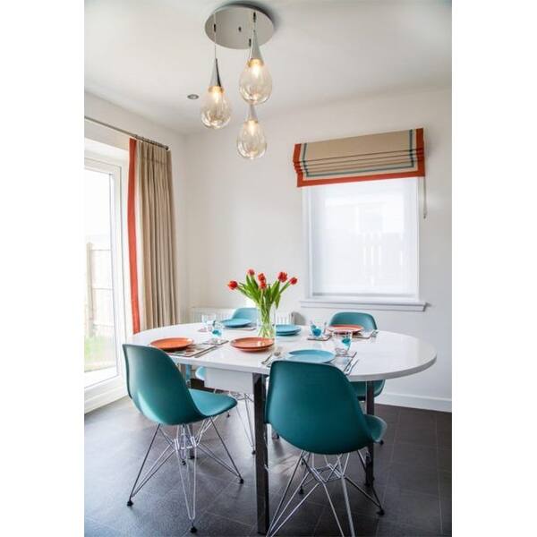 Shop 2xhome Set Of 2 Teal Mid Century Modern Plastic Dining Chairs