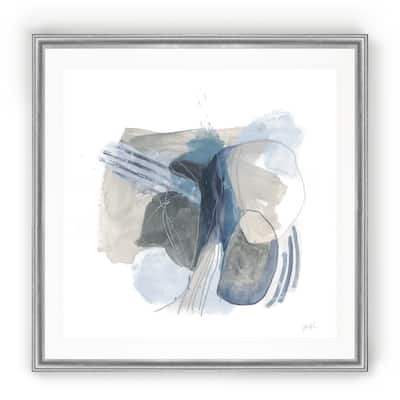 Stone Ellipses I -Black Framed Print