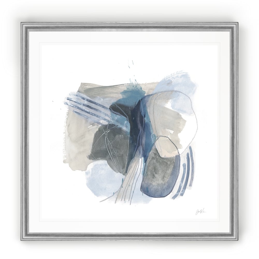 Stone Ellipses I -Black Framed Print