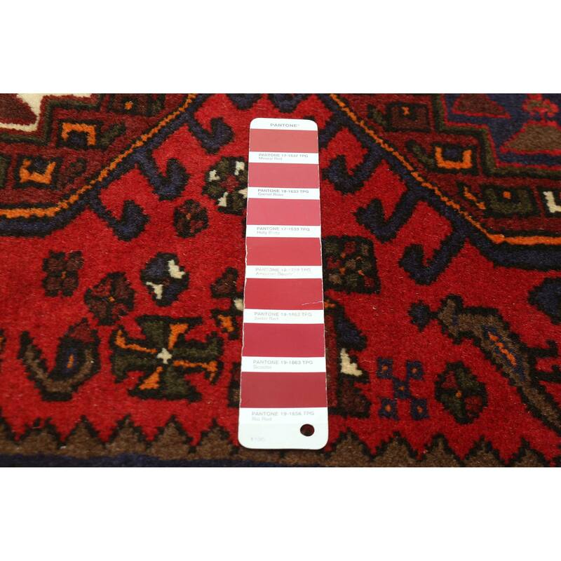ECARPETGALLERY Hand-knotted Andelz Red Wool Rug - 3'4 x 4'6