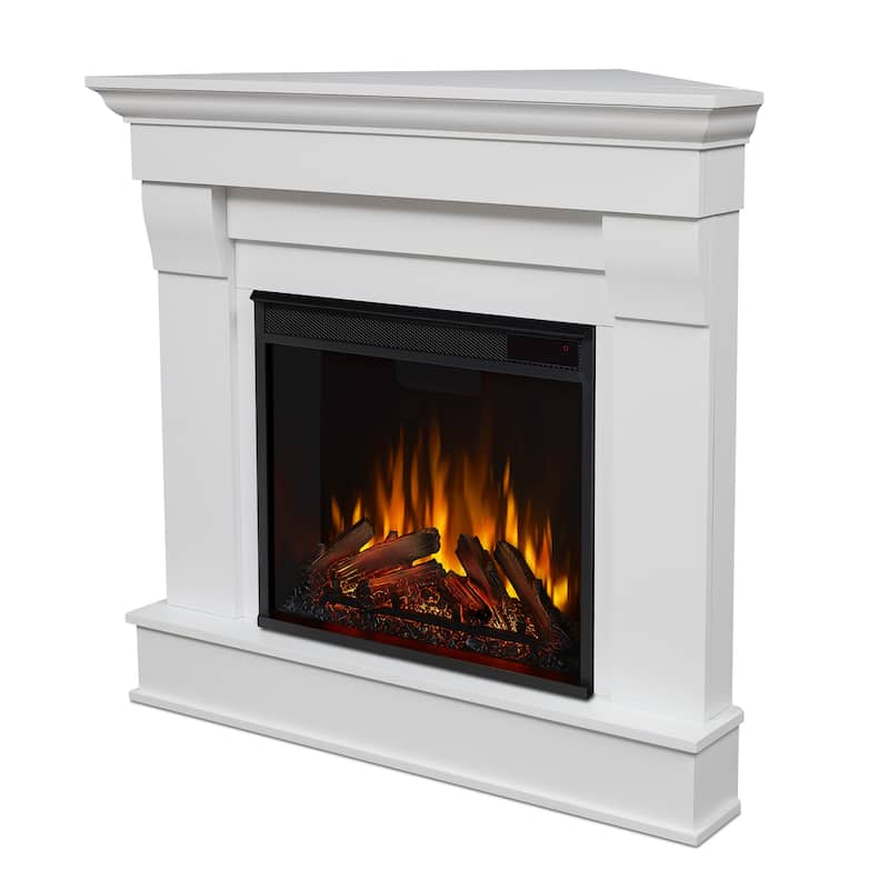 Chateau White Electric Corner Fireplace by Real Flame - 41"