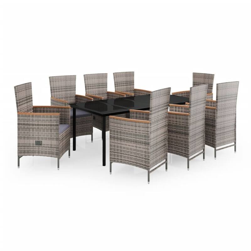 vidaXL Patio Dining Set 3/5/7 Piece Multi Colors 31.5"/55.1" Table Length