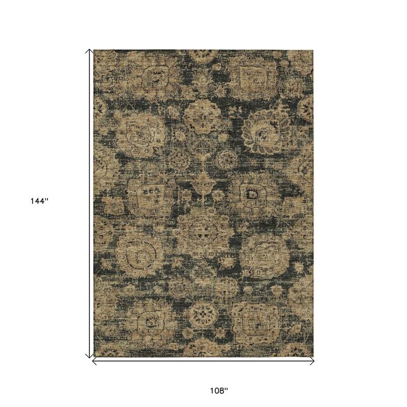 HomeRoots Floral Transitional Rectangle Outdoor Rug