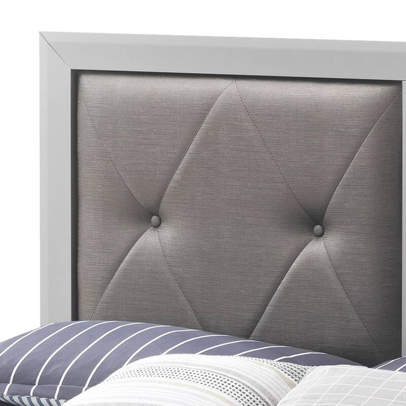 King Size MDF Platform Bed with Durable Construction and Transitional Style
