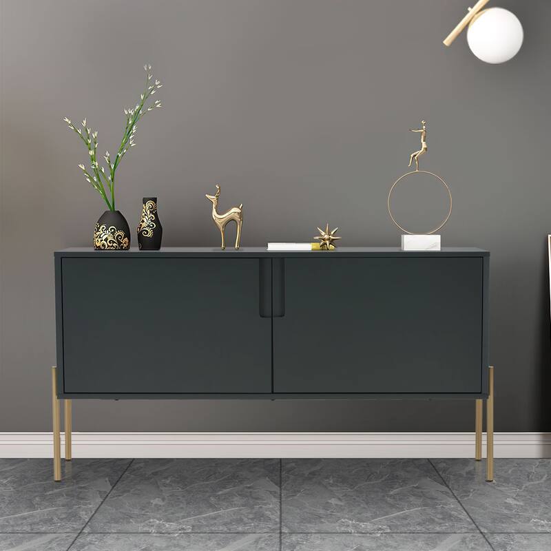 Modern Glam 2Door Sideboard Buffet Blue Kitchen Storage Bed