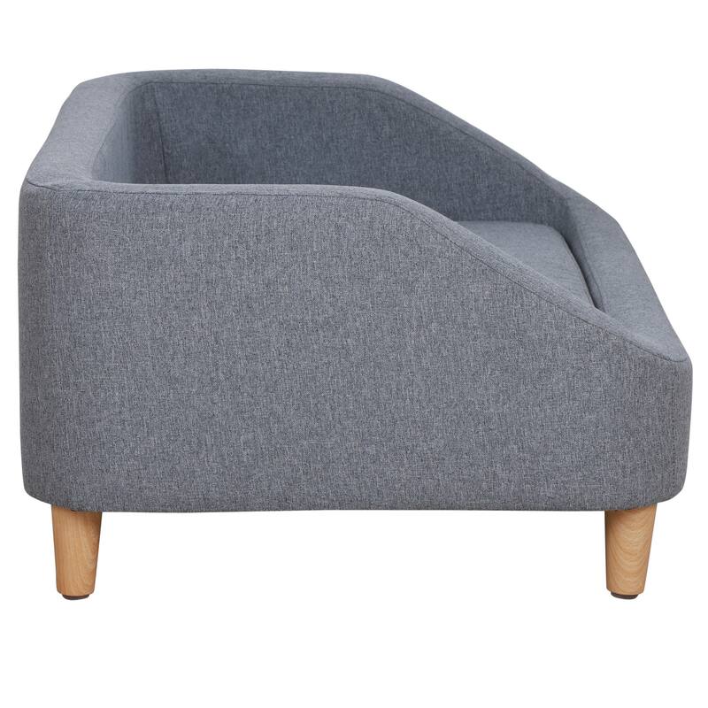 38" Dog Sofa for Medium Large Dogs, Dog Couch with Removable Cushion, Washable Cover, Anti-slip Feet for Dogs Up to 55 lbs