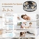 preview thumbnail 115 of 191, 16.5"/18.5"/20"/23.6"/24"/28" Vintage Distressed White Low Profile Caged Ceiling Fan with Light and Remote (7/6/5/3-Blade)