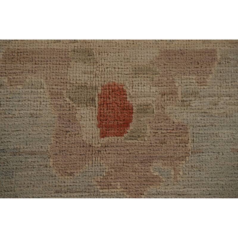 Vegetable Dye Oushak Turkish Area Rug Handmade Wool Oriental Carpet - 8'11"x 12'10"