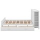 preview thumbnail 34 of 32, Low-Profile Grounded Frame Bed with Storage Shelves Headboard