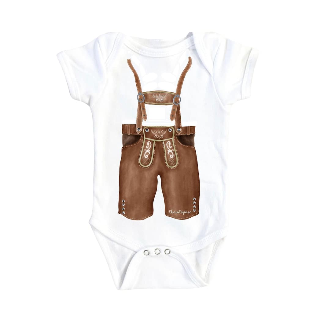 Oktoberfest Lederhosen - Baby Boy Girl Clothes Infant Bodysuit Funny Cute