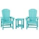 preview thumbnail 43 of 194, Laguna Kids Outdoor Poly Adirondack Chair With Side Table 3-Piece Set Turquoise