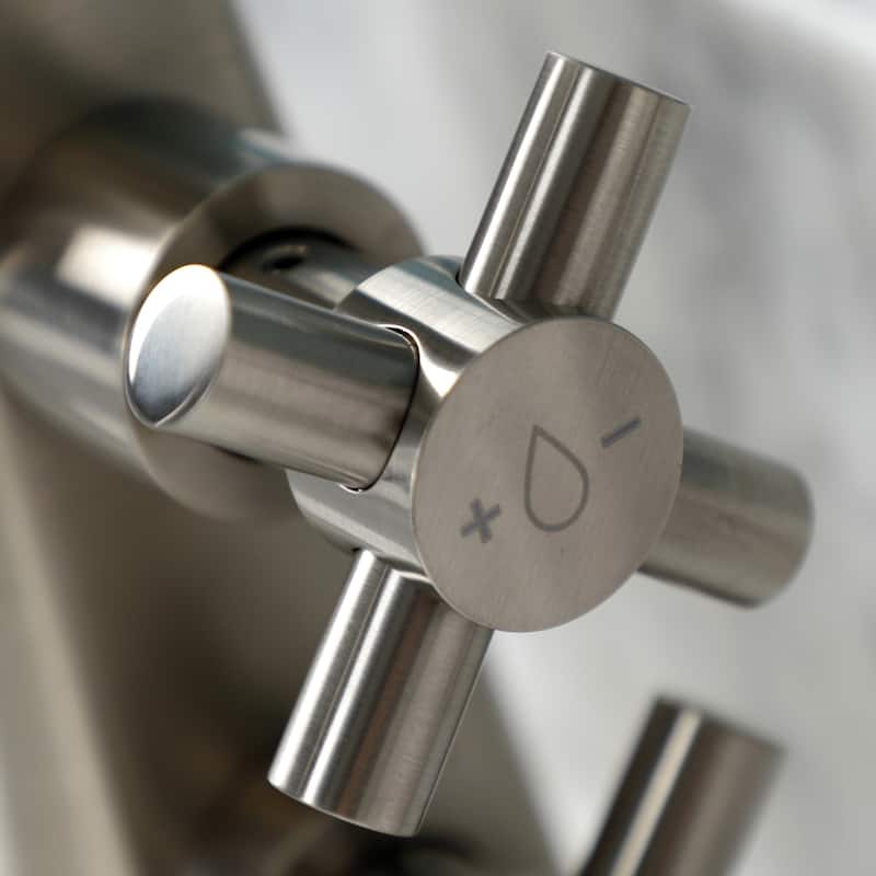Kingston Brass Constantine Two-Handle 1-Hole Deck Mount Bathroom Faucet with Push Pop-Up
