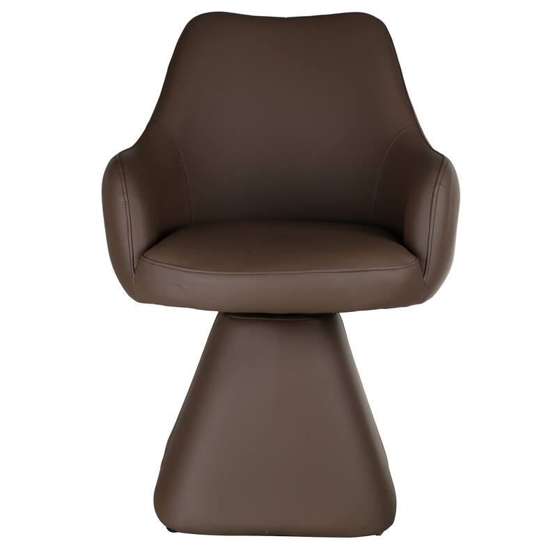 Contemporary Faux Leather Dining/Accent Chair with Swivel