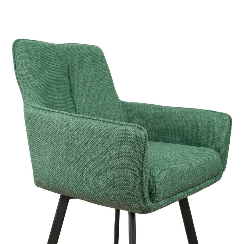 Art Leon Swivel Upholstered Modern Counter Stools with Metal Legs(Set of 2)