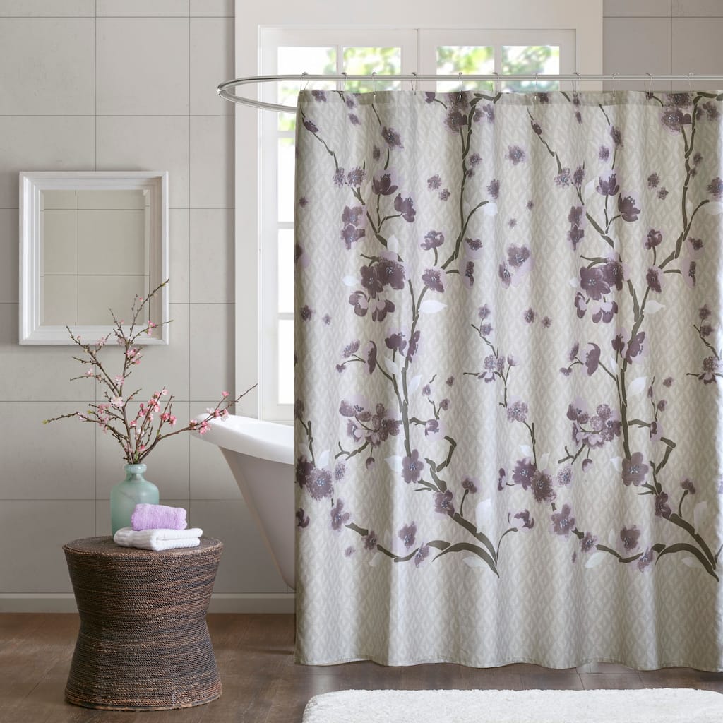 Madison Park Holly Cotton Shower Curtain