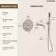 preview thumbnail 39 of 40, Wall Mounted Tub Faucet with Hand Shower Tub Filler Faucet Set