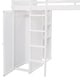 preview thumbnail 20 of 57, Contemporary Twin size Loft Bed with a Stand-alone bed, Shelves, Desk and Wardrobe, Health and Comfort, Maximized Space, White