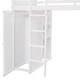 preview thumbnail 38 of 54, Multifunctional Design Loft Bed with Ladder, Wardrobe, Desk and Bookshelves, Full size