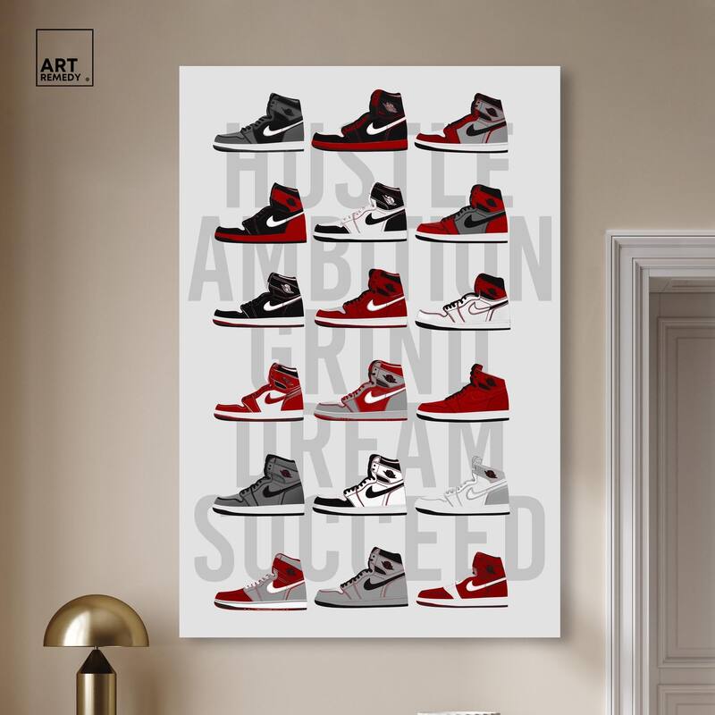 Ambition Grind Sneakers Canvas by Art Remedy, Gallery Wrapped
