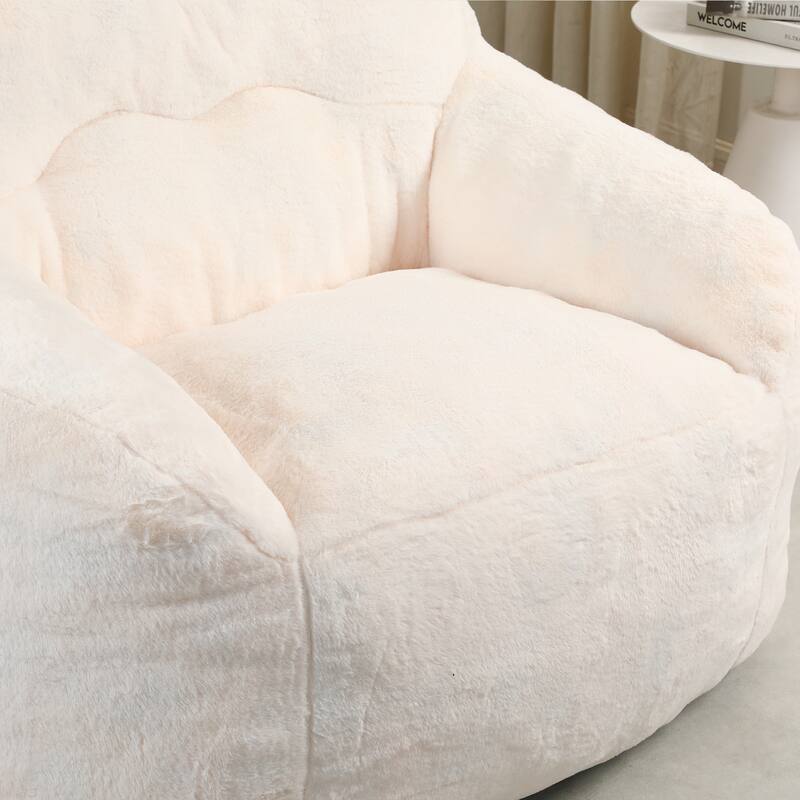 Bean Bag Sofa Chair with Armrests Stuffed High-Density Foam