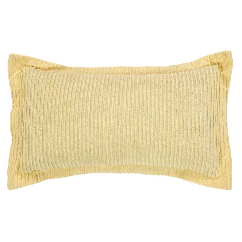 Better Trends Jullian Bold Stripes Design 100% Cotton Tufted Shams Machine Washable Tumble Dry - Yellow - King Sham