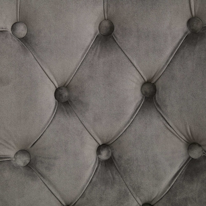 2-Piece Set, Modern Hand-tufted Dining Chairs with Antique Copper Nail Trim and Solid Wood Handles, for Dining Rooms