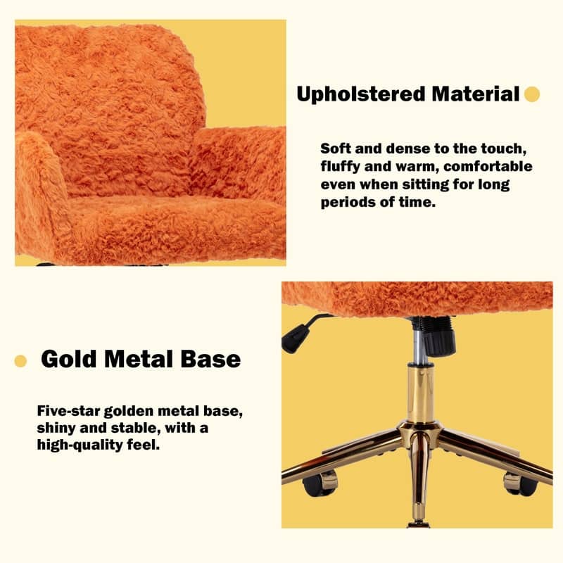 Metal Swivel Home Upholstered Office Chair