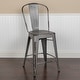 preview thumbnail 5 of 22, Distressed Metal Indoor/ Outdoor 24-inch Counter Stools (Set of 4)