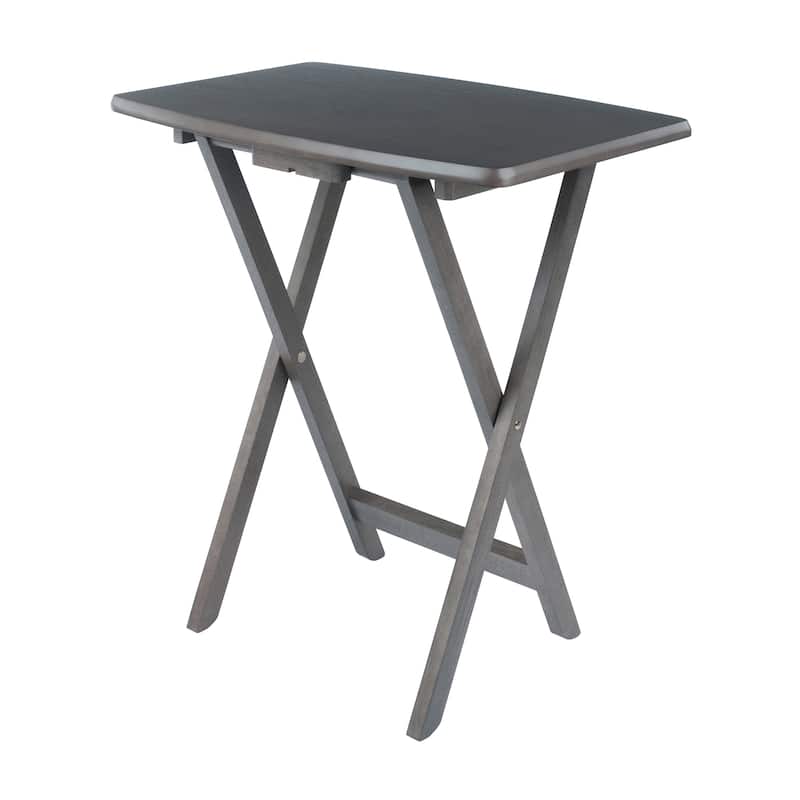5-Pc Snack Table Set, Oyster Gray - 23.62 x 15.75 x 25.51 inches