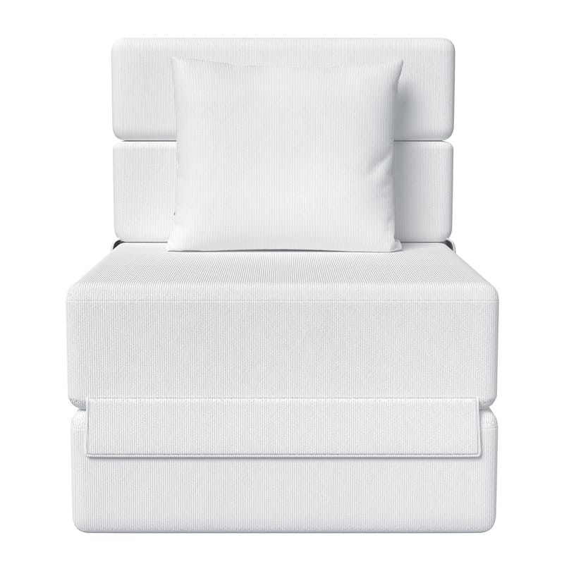 Corduroy Compression Convertible Folding Sectional Sofas (Set of 2)