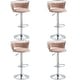 preview thumbnail 50 of 155, Velvet Upholstered Adjustable Bar Stool Swivel Counter Chair Set of 2