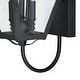 preview thumbnail 6 of 5, VAXCEL Nottingham 26.75 in. H 3-Light Black Transitional Outdoor Wall Sconce, Steel, Clear Glass Shade, LED Compatible