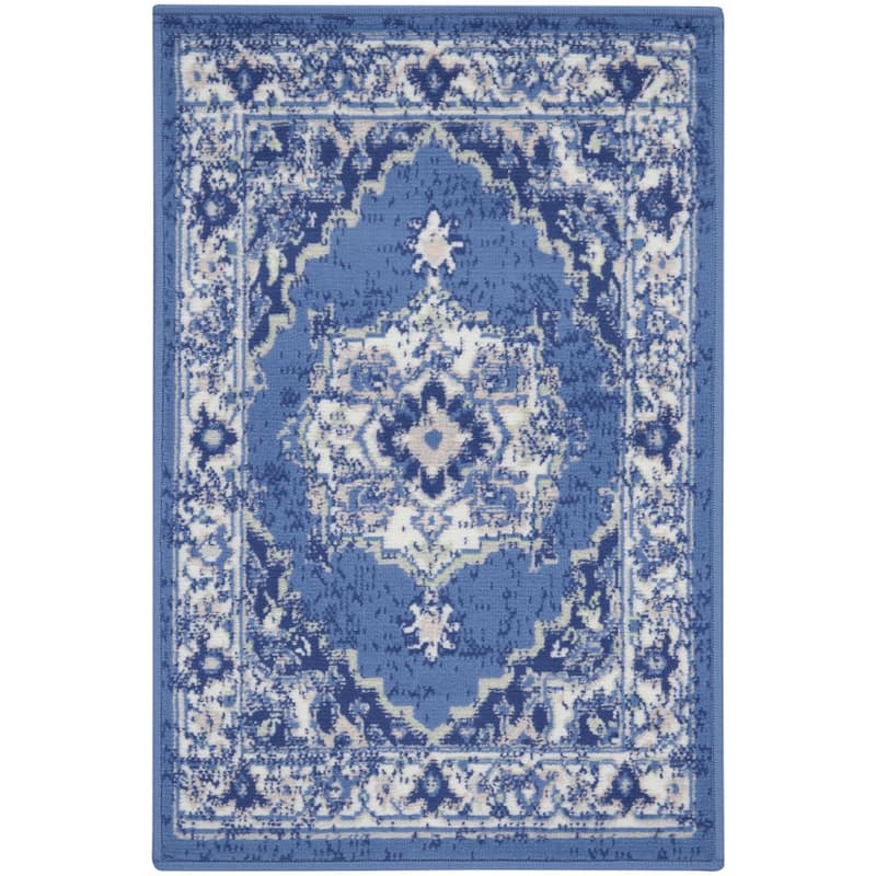 Buzi Power Loomed Floral Stain Resistant Area Rug By HomeRoots - 36' X '24' X '0.39