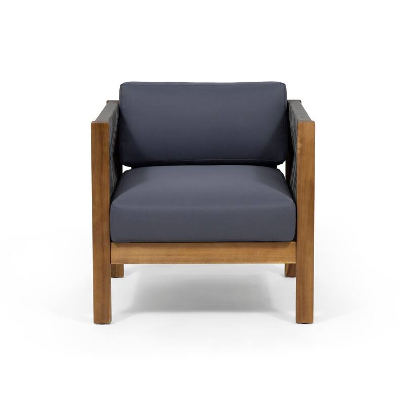 Acacia Wood Accent Chairs Set of 2 for Patios, Gardens