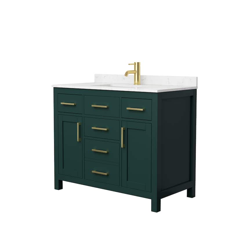 Beckett 42 Inch Single Vanity, Cultured Marble Top