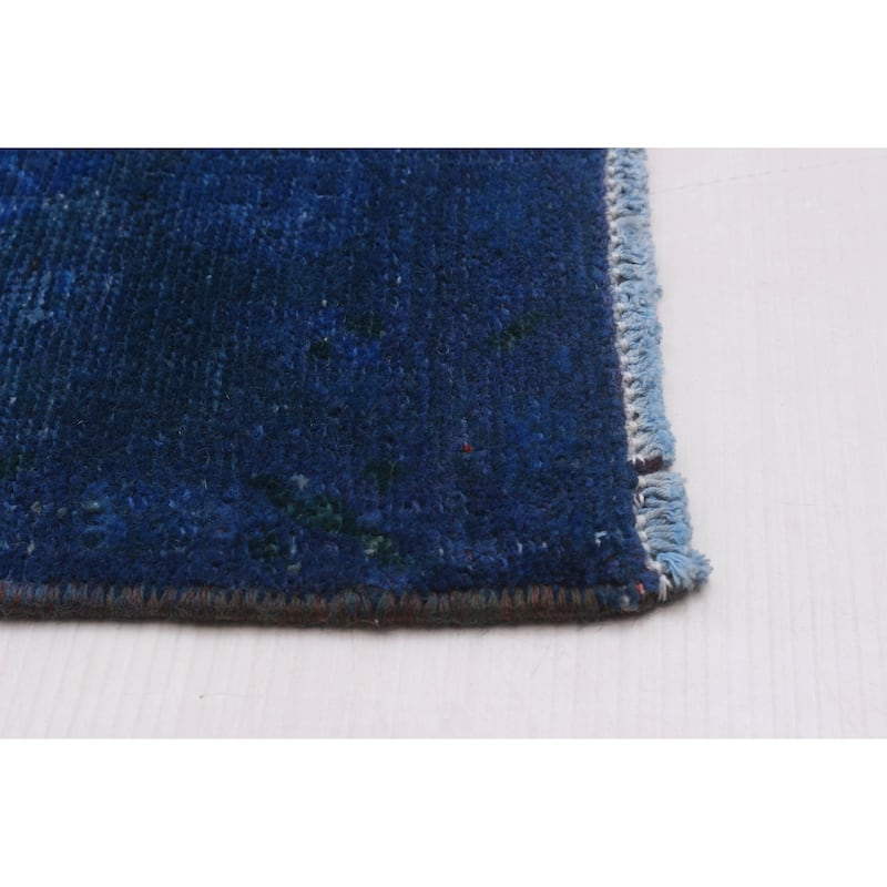 ECARPETGALLERY Hand-knotted Color Transition Blue Wool Rug - 3'8 x 6'11
