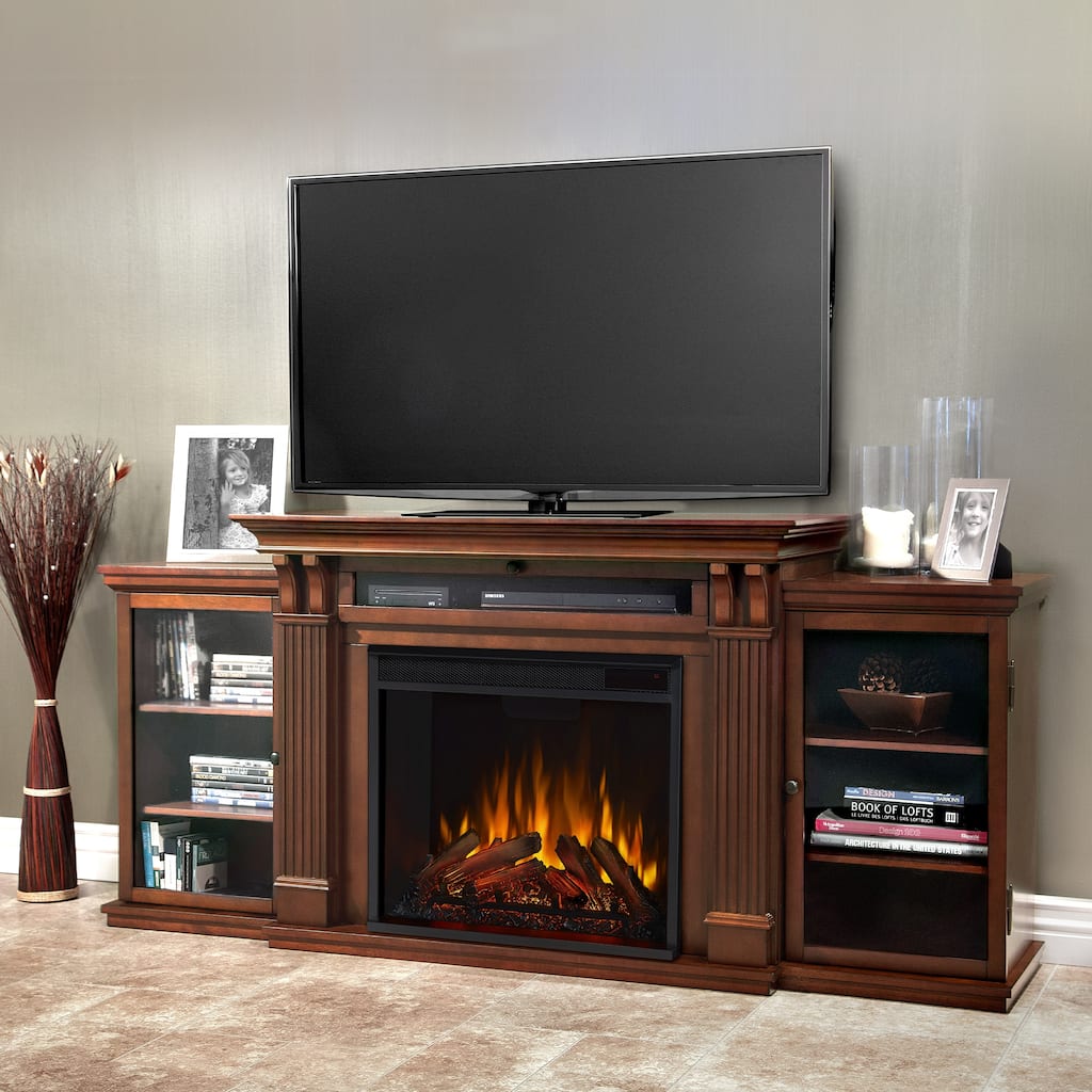 Calie 67" Electric TV Stand Fireplace in Dark Espresso by Real Flame