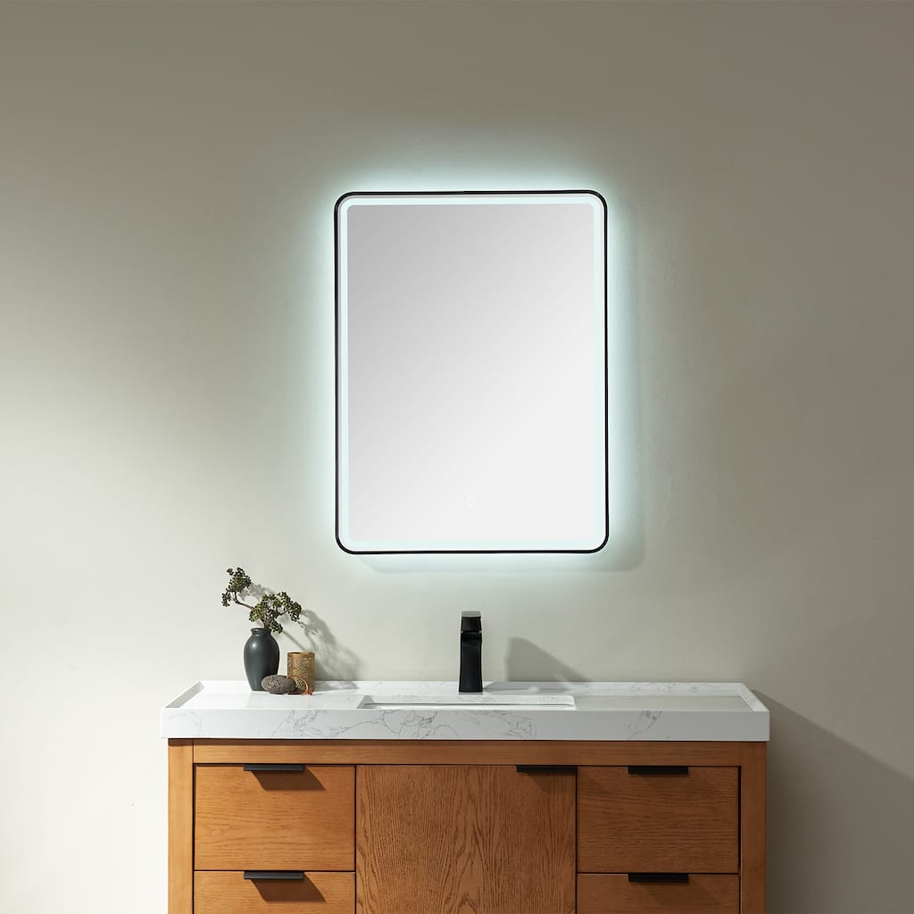 24'' Rectangle LED Lighted Accent Bathroom/Vanity Wall Mirror