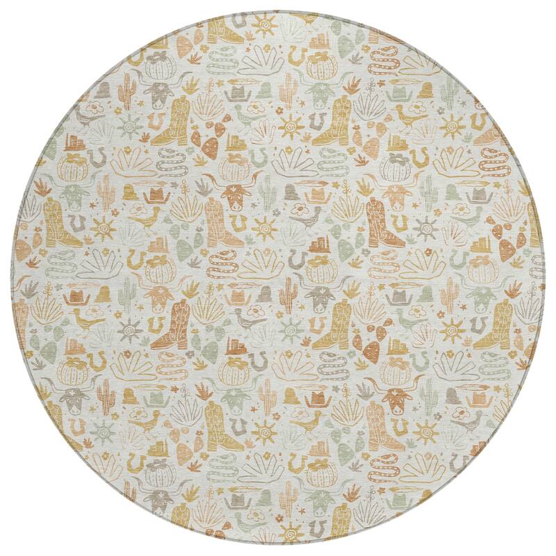 Machine Washable Indoor/ Outdoor Cowboy Dallas Chantille Rug