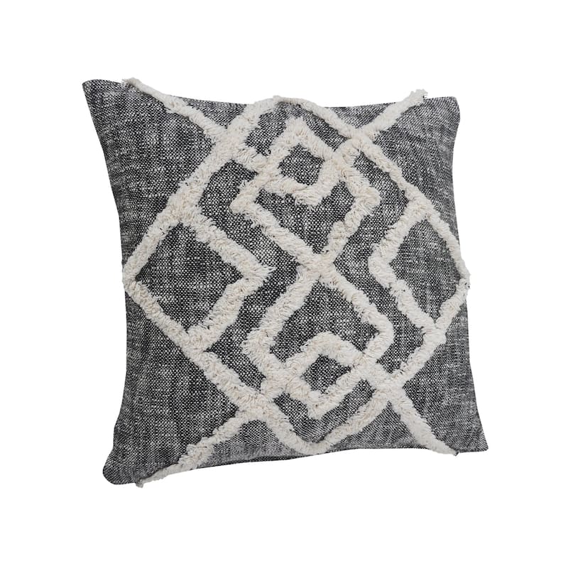 Sevita Tufted Geometric Diamond Modern Throw Pillow