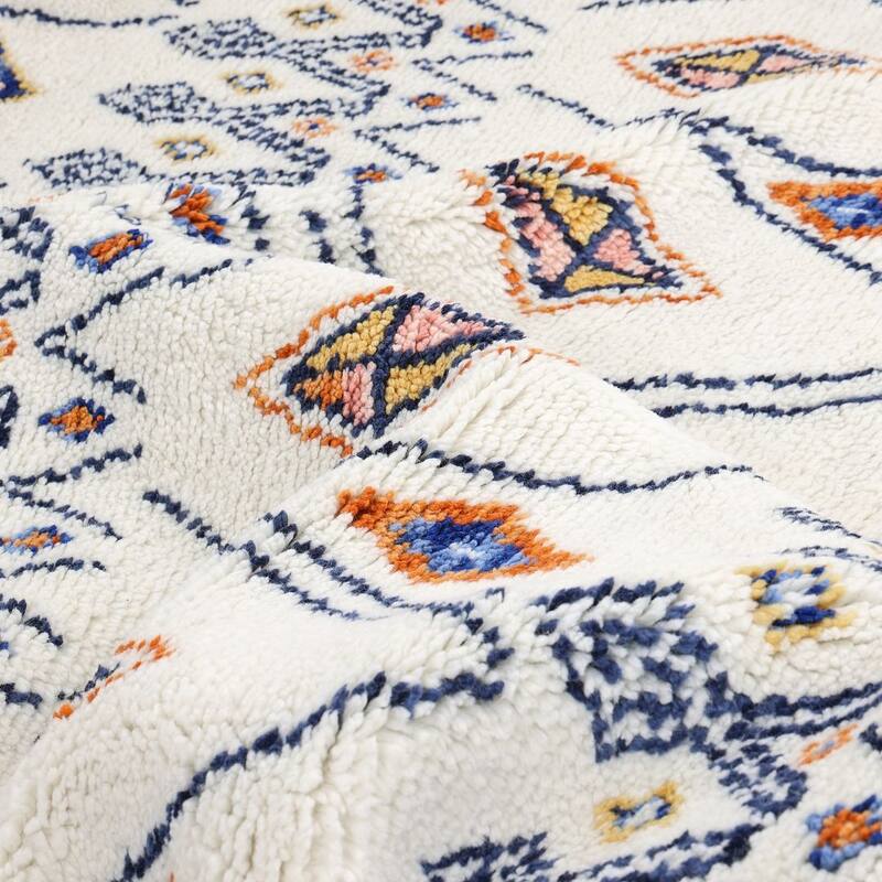 Overton Handmade Boho Moroccan Area Rug