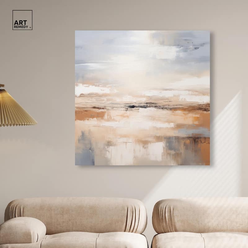 Tonal Strata Canvas by Art Remedy, Gallery Wrapped