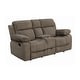 preview thumbnail 1 of 3, Fabric Reclining Loveseat with Cup Holders in Mocha